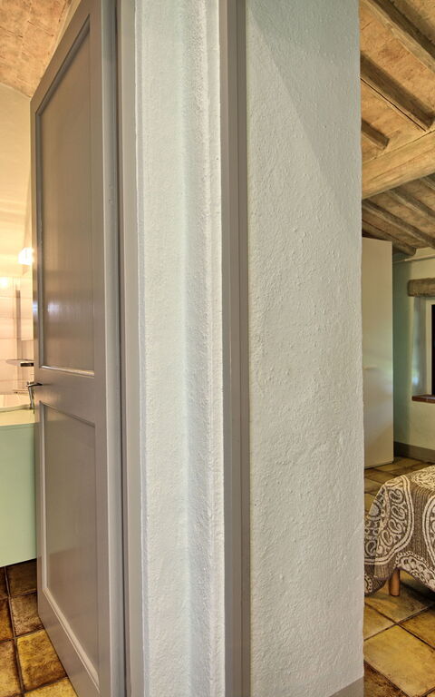 Villa Sonia: Bad, Schlafzimmer