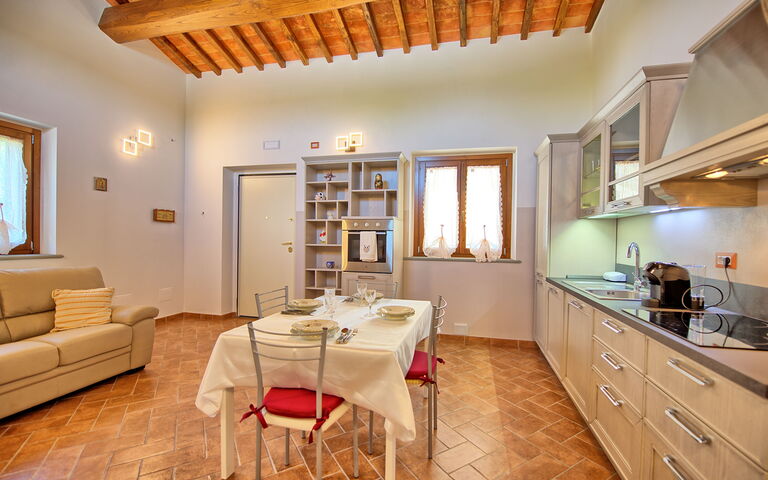 Casa Violina: Esszimmer, Küche, Wohnzimmer