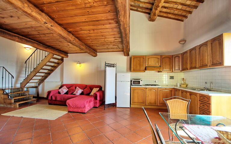 Unterkunft Fienile: Esszimmer, Küche, Wohnzimmer