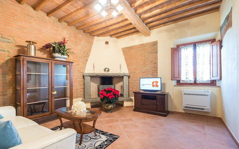 Unterkunft Turchese: Esszimmer, Küche, Wohnzimmer