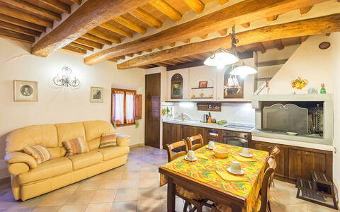 Unterkunft Argento: Esszimmer, Küche, Wohnzimmer