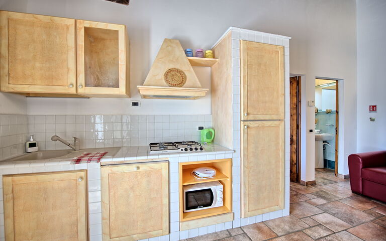 Unterkunft Mulignone 14: Esszimmer, Küche, Wohnzimmer