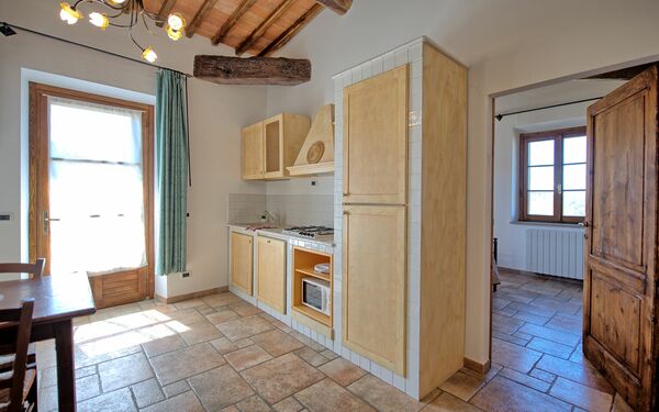 Unterkunft Mulignone 14: Esszimmer, Küche, Wohnzimmer