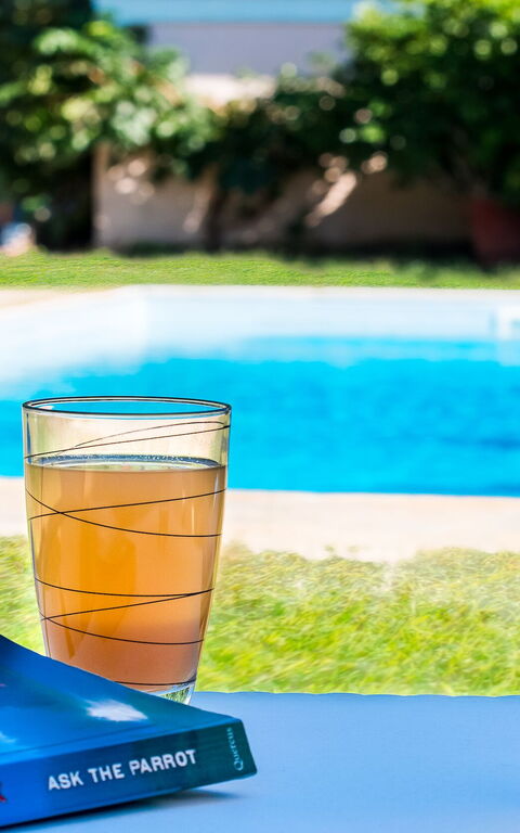 Beachfront Villa Rania: Garten, Schwimmbad