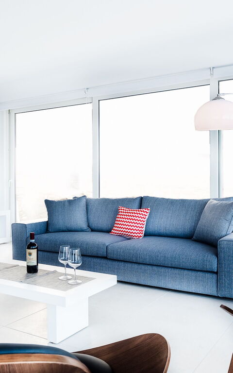 Villa Athena: Esszimmer, Küche, Wohnzimmer