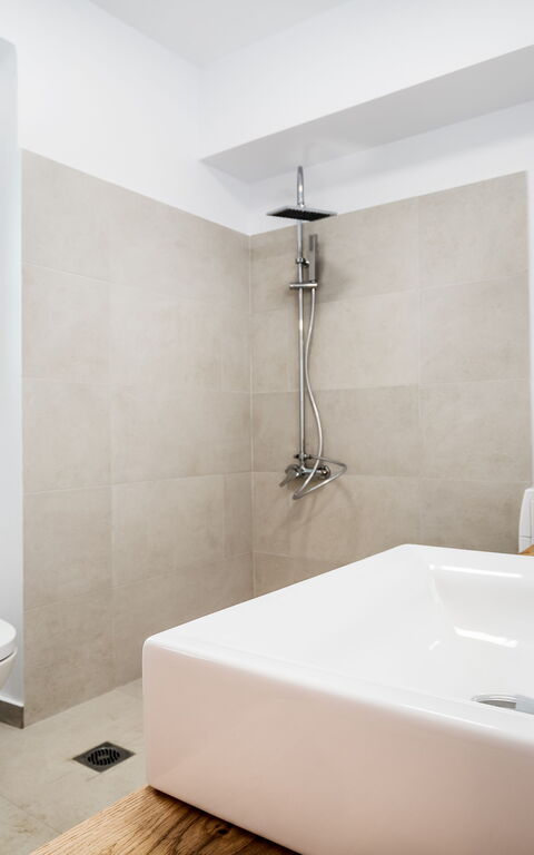 Villa Arete: Bad, Schlafzimmer