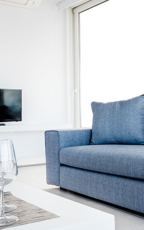 Villa Arete: Esszimmer, Küche, Wohnzimmer