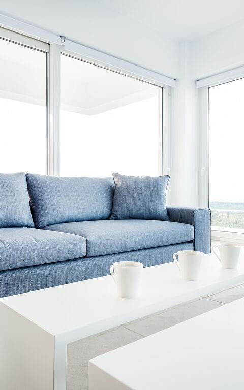 Villa Arete: Esszimmer, Küche, Wohnzimmer