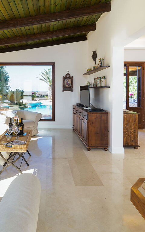 Villa Cala Mancina: Wohnzimmer
