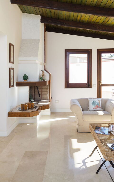 Villa Cala Mancina: Wohnzimmer