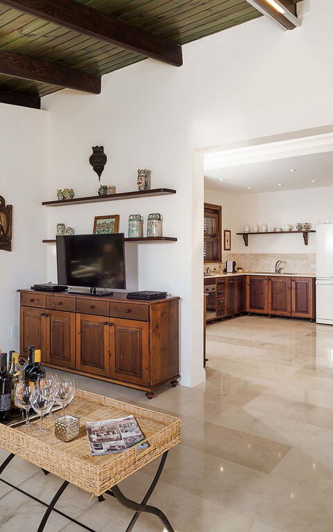 Villa Cala Mancina: Wohnzimmer