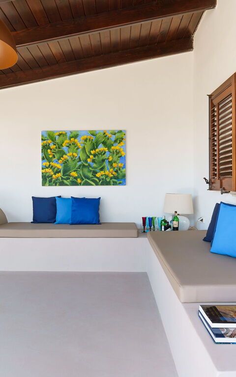 Villa Cala Mancina: Außen, Balkon / Terrasse / Patio, Draussen