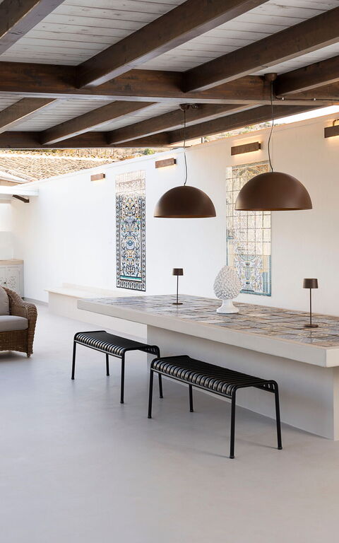Villa Cala Mancina: Außen, Balkon / Terrasse / Patio, Draussen