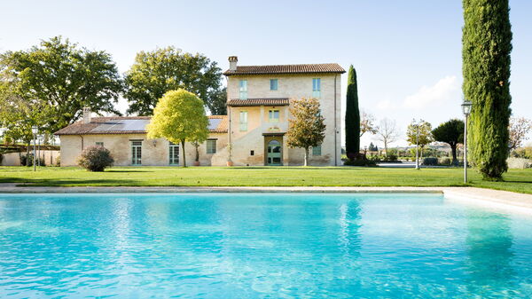 Villa Apollinare: Schwimmbad, Sommer