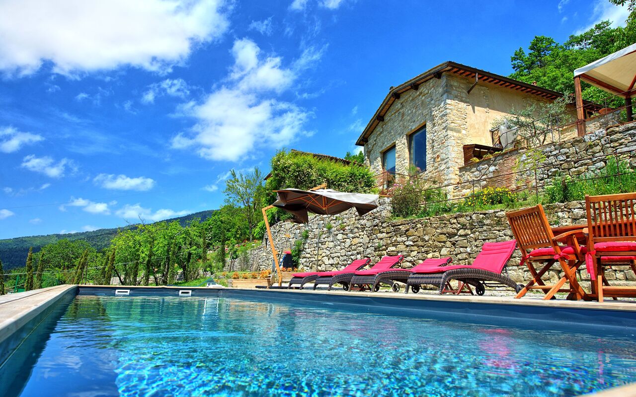 Villa Ancora: Draussen, Schwimmbad, Sommer