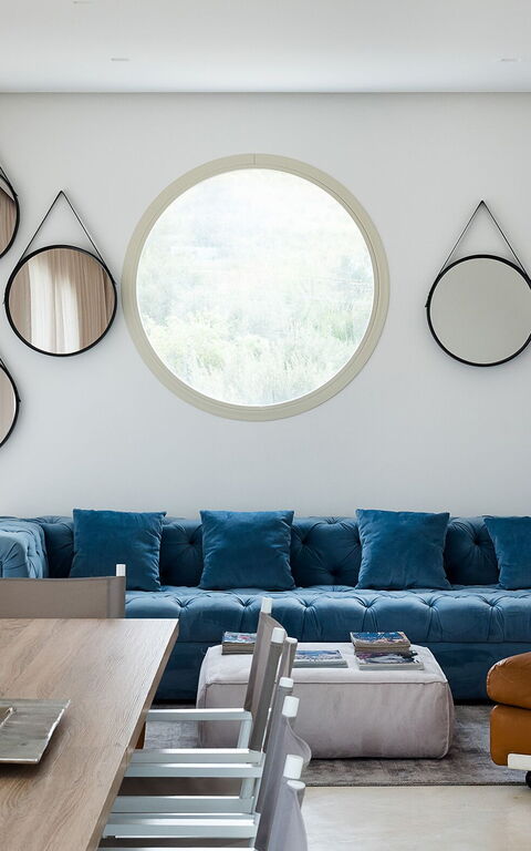 Villa Contra: Esszimmer, Wohnzimmer