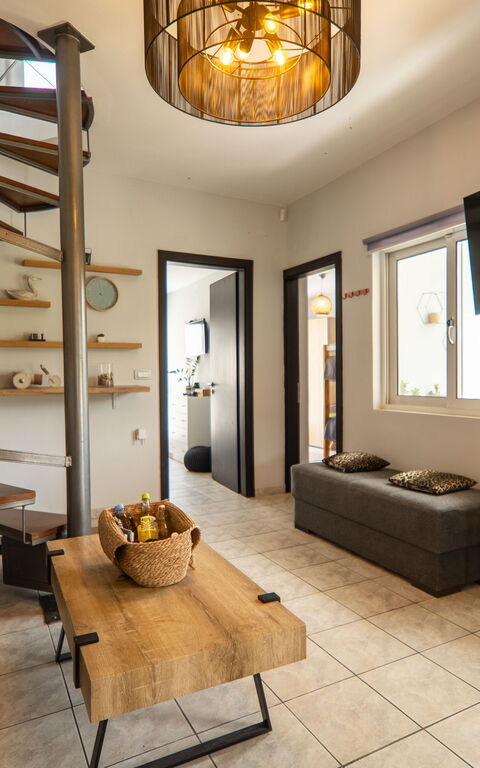 Villa Eftychia: Wohnzimmer