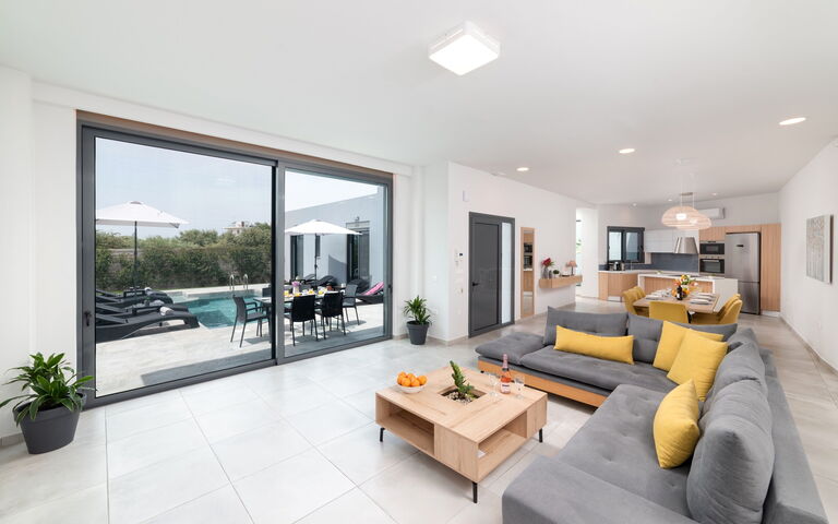 Villa Zaneti: Küche, Wohnzimmer