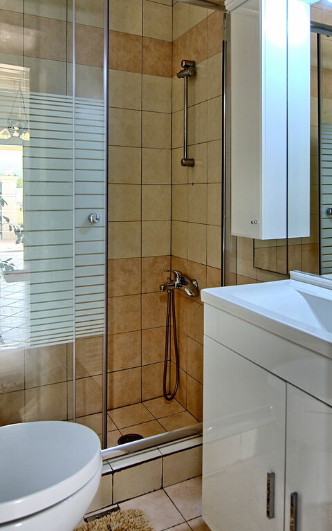 Beach Villa Athanasia: Bad