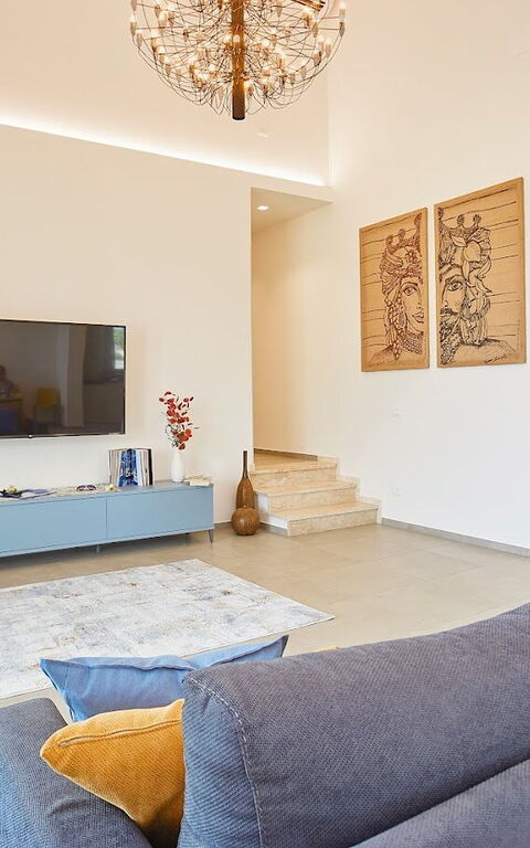 Villa Etesiae: Wohnzimmer