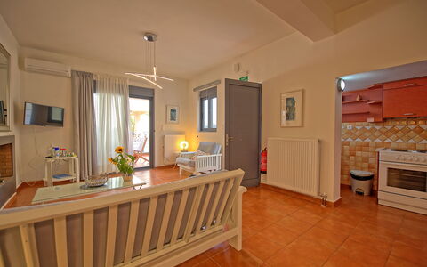 Unterkunft Kastellina: Küche, Wohnzimmer