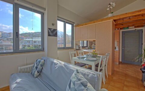 Unterkunft Emmanouela: Esszimmer, Wohnzimmer