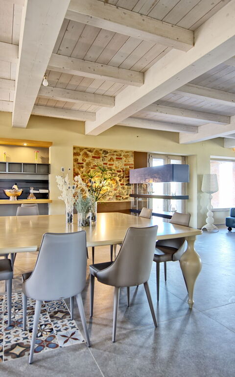 Villa Campana: Esszimmer, Wohnzimmer