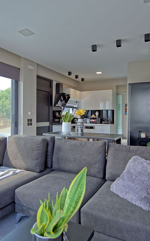 Villa Popi: Küche, Wohnzimmer