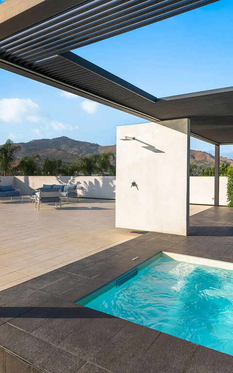 Villa Greta: Balkon / Terrasse / Patio, Garten, Schwimmbad