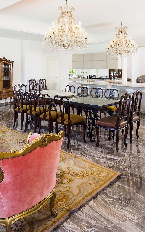 Villa Estella: Esszimmer, Küche