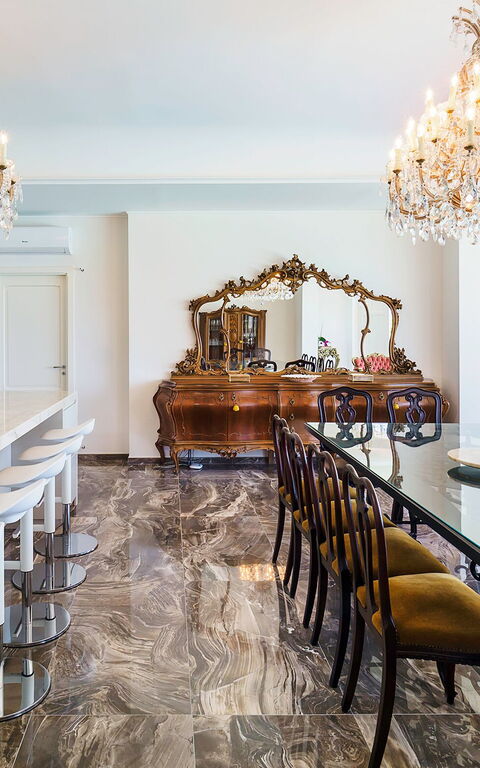 Villa Estella: Esszimmer, Küche