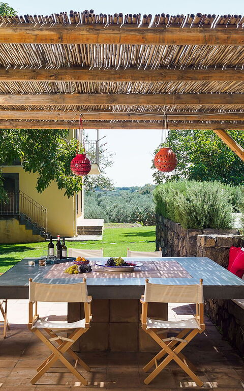 Villa Nerello: Balkon / Terrasse / Patio, Draussen