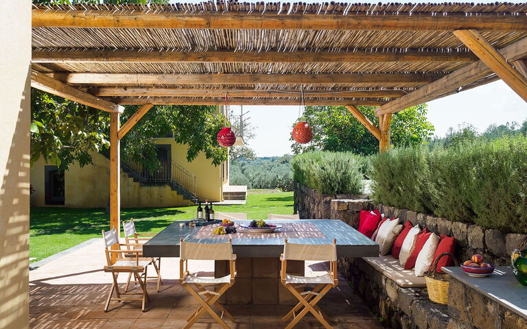 Villa Nerello: Balkon / Terrasse / Patio, Draussen