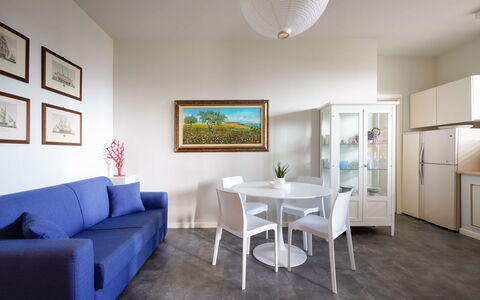 Unterkunft Corallo: Esszimmer, Wohnzimmer