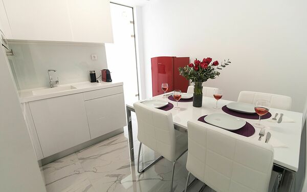 Unterkunft Aria 3: Esszimmer, Küche