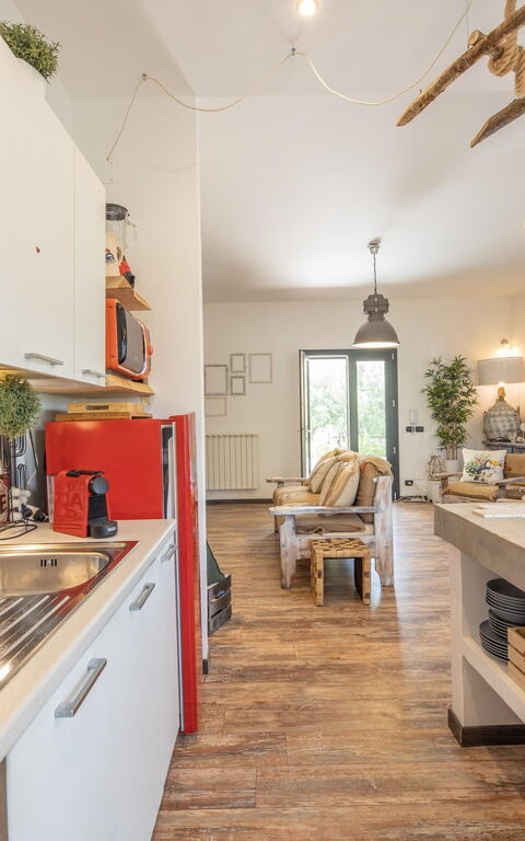 Villa Natura: Esszimmer, Küche, Wohnzimmer