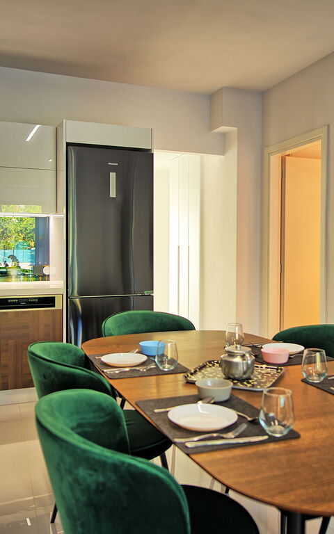 Casa Cafenio: Esszimmer, Küche