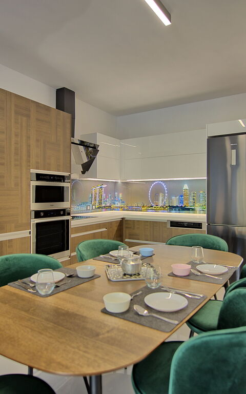 Casa Cafenio: Esszimmer, Küche