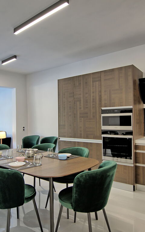 Casa Cafenio: Esszimmer, Küche, Wohnzimmer