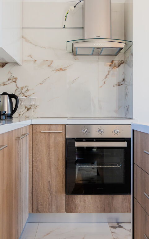 Villa Olivum: Küche, Wohnzimmer