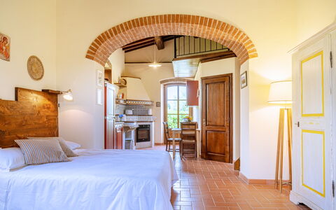 Unterkunft Capanna: Schlafzimmer, Wohnzimmer