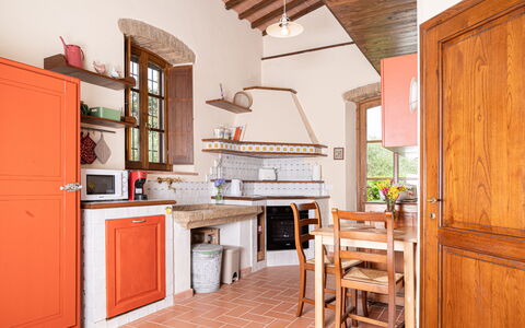 Unterkunft Capanna: Esszimmer, Küche