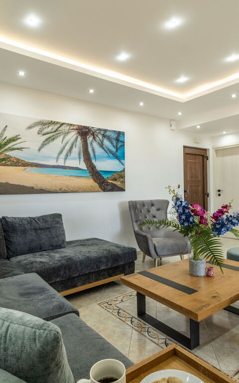 Villa Halepi: Wohnzimmer