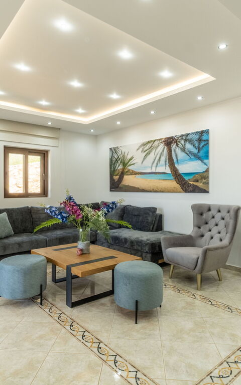 Villa Halepi: Wohnzimmer