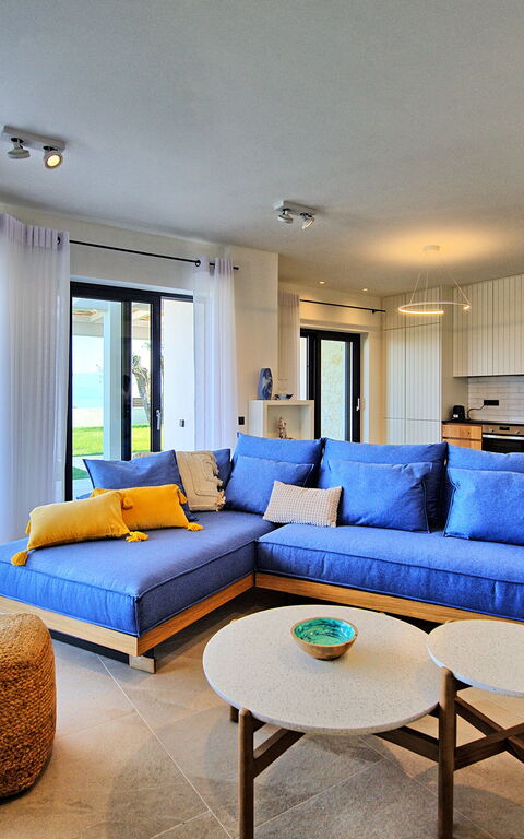 Villa Acropolitana: Küche, Wohnzimmer