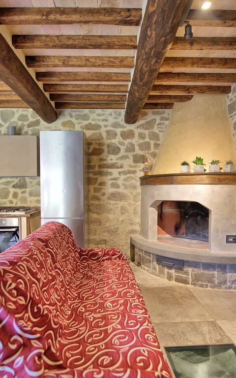 Villa Mulino: Esszimmer, Küche, Wohnzimmer