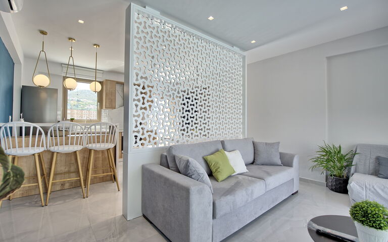 Villa Silentium Ionia: Wohnzimmer