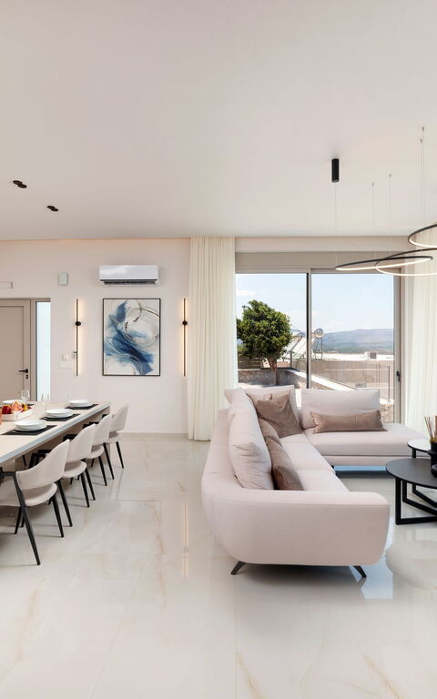 Seaview Lux: Esszimmer, Küche, Wohnzimmer