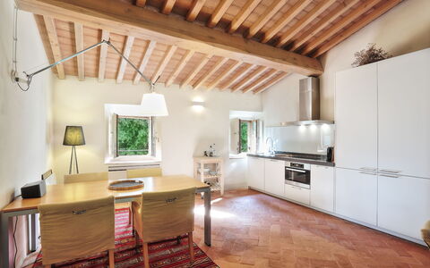 Unterkunft La Terrazza: Esszimmer, Küche