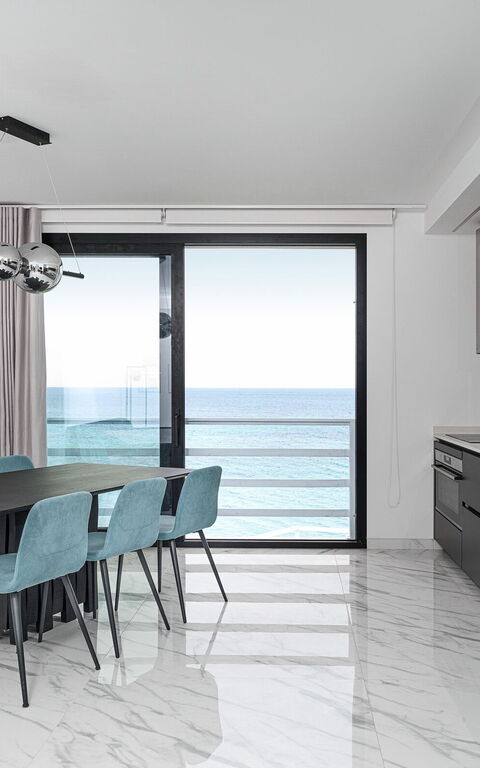 Villa Hermes: Küche, Wohnzimmer